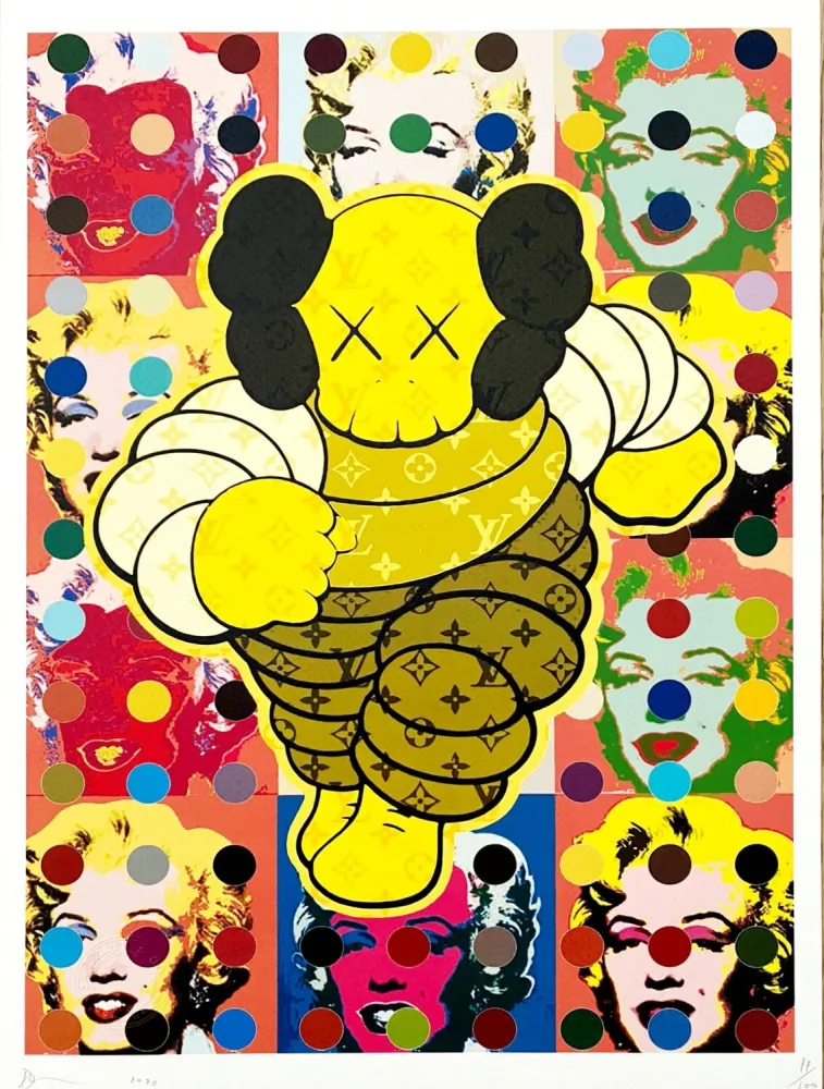 Gravura Digital Death Nyc - Kaws Marilyn