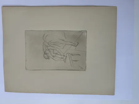 Água-Forte Degas - Danseuse mettant son chausson