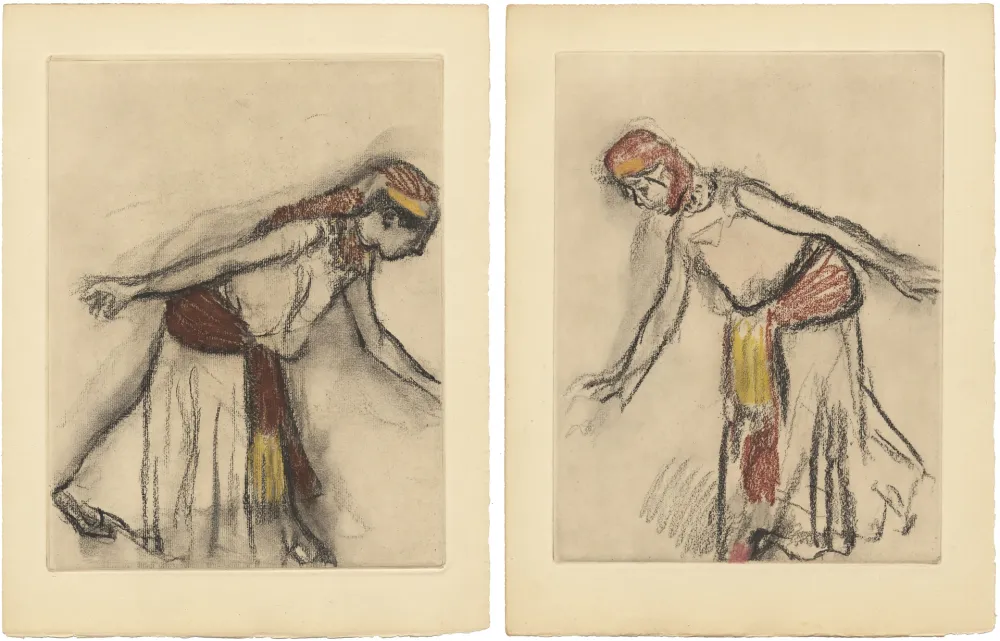 Água-Forte E Água-Tinta Degas - Danseuse orientale : 2 études (vers 1890)
