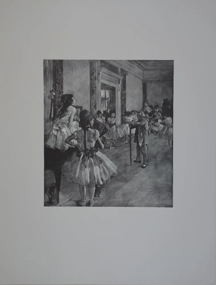 Xilogravura Degas - La classe de Danse
