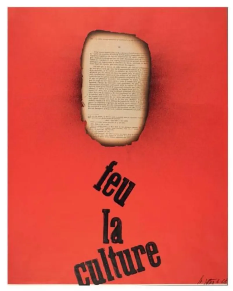 Monotipia Degottex - FEU LA CULTURE