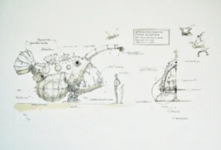 Litografia Delarozière - Luminaire des grands fonds