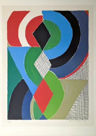 Litografia Delaunay - Abstraction colorée 