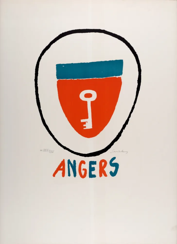 Litografia Delaunay - Angers, c. 1970 - Hand-signed