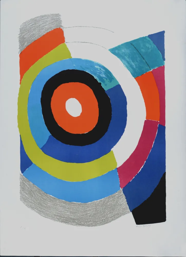 Litografia Delaunay - Cible, 1974 - Hand-signed!