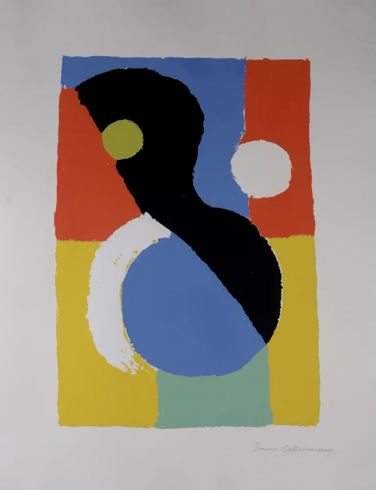 Serigrafia Delaunay - Composition, 1953 - Hand-signed 