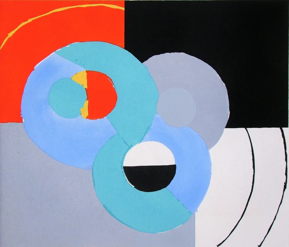 Estêncil Delaunay - Composition abstrait