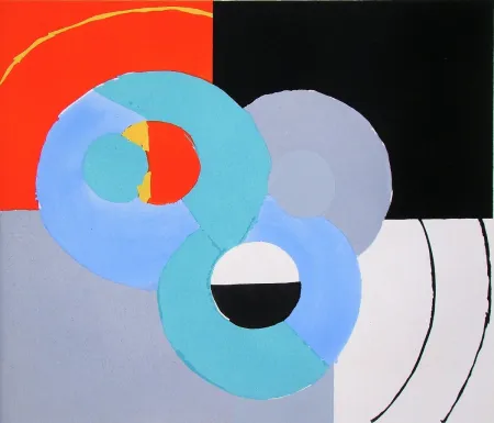 Estêncil Delaunay - Composition abstrait