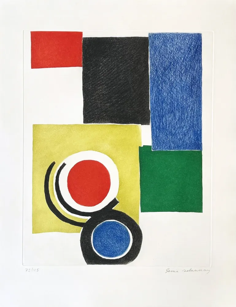 Água-Forte E Água-Tinta Delaunay - Composition polychrome 