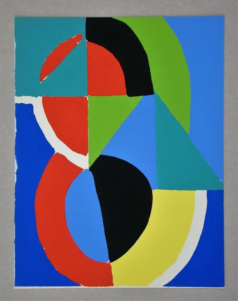 Estêncil Delaunay - Gouache, 1955