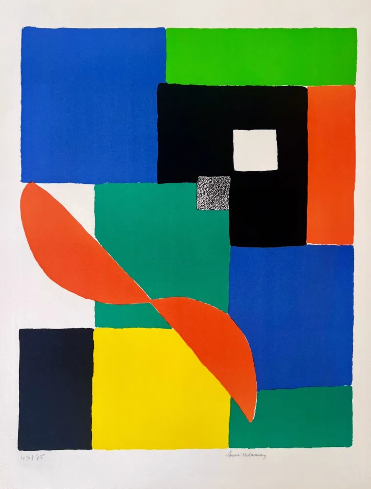 Litografia Delaunay - Hélice Rouge 