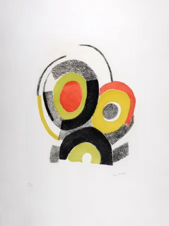 Gravura Delaunay - Les Illuminations de Rimbaud, 1973 - Hand-signed