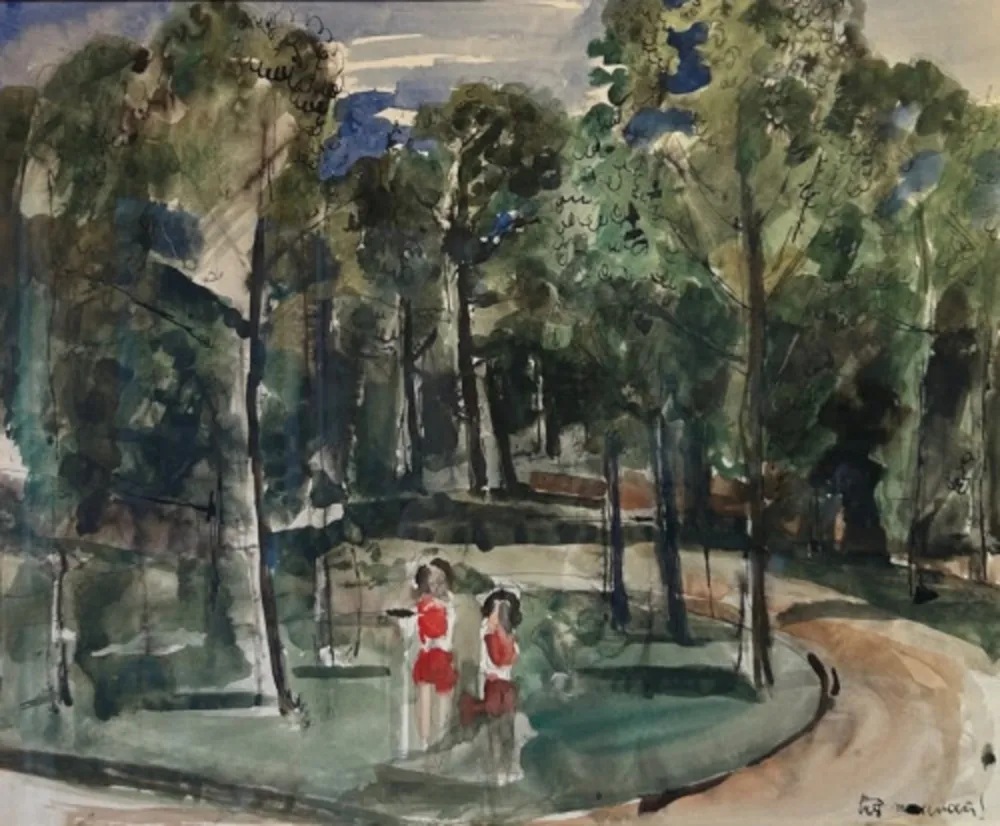 Múltiplo Delvaux - Sans Titre (Paysage à Huy)