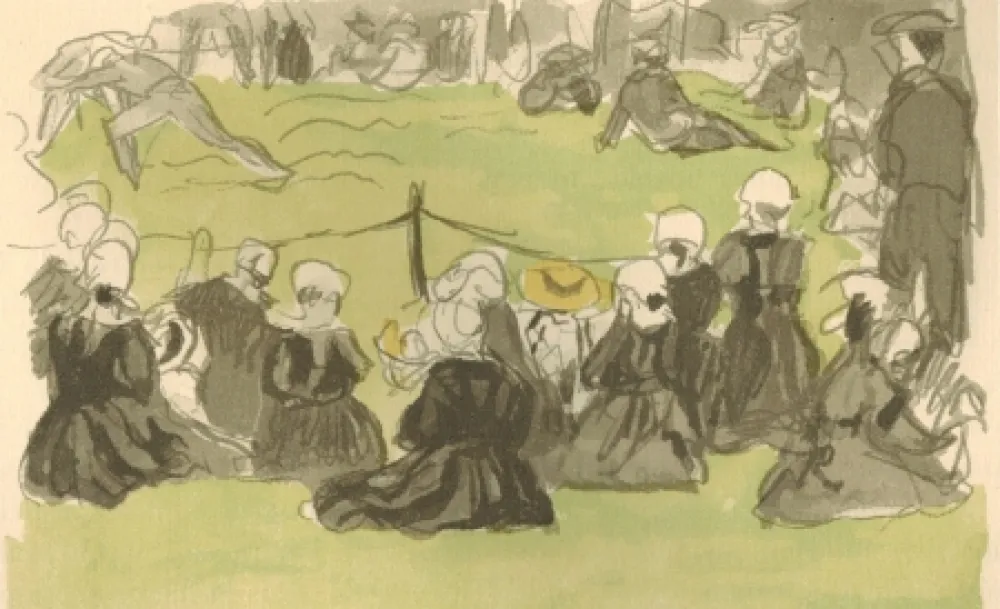 Livro Ilustrado Denis - Le crépuscule sur la mer.  Illustrations de Maurice Denis.