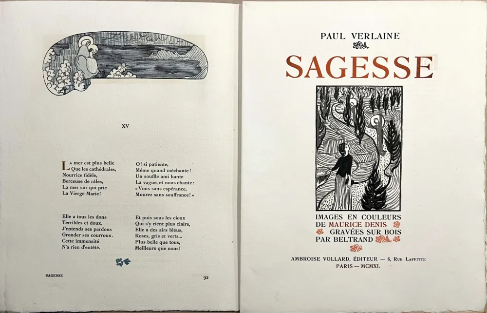 Livro Ilustrado Denis - SAGESSE (Ambroise Vollard 1911)