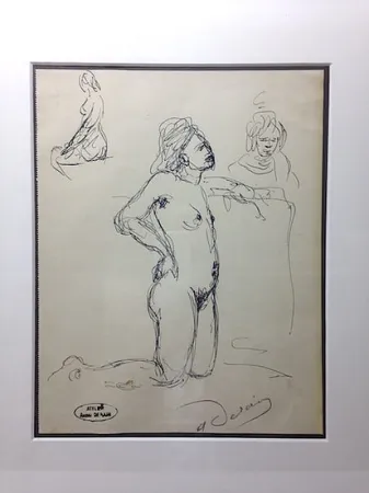 Sem Técnica Derain - André Derain (1880-1954). Etude de nu. Encre sur papier signée.