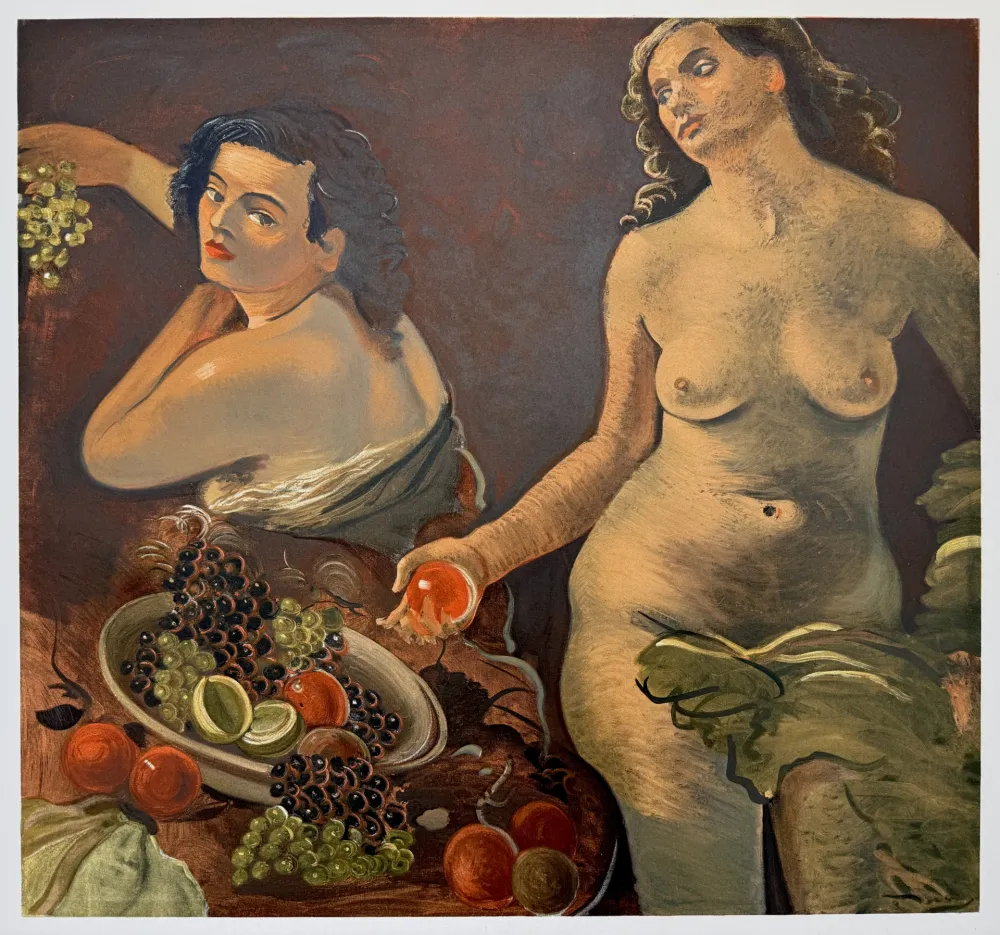 Litografia Derain - Deux femmes nues et nature morte