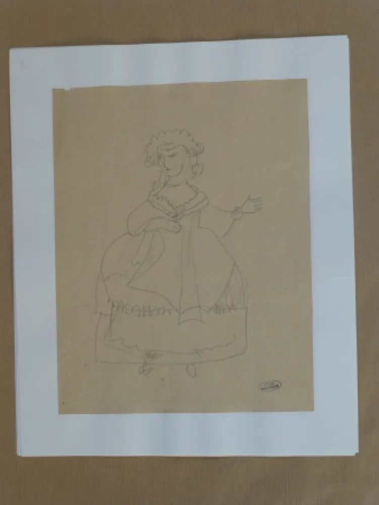 Sem Técnica Derain - Femme à la robe 