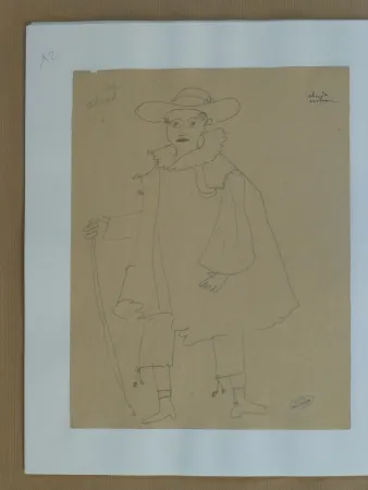 Sem Técnica Derain - Personnage d'opéra à l'épée 