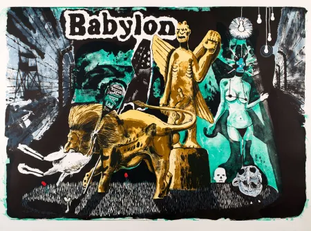 Litografia Deroubaix - Babylon