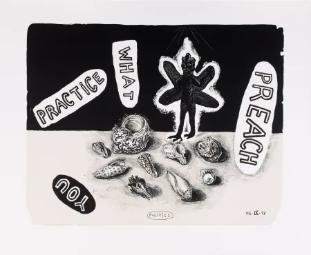 Litografia Deroubaix - Practice What you Preach