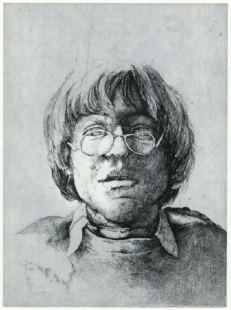 Gravura Desmazières - Portrait Aux Lunettes