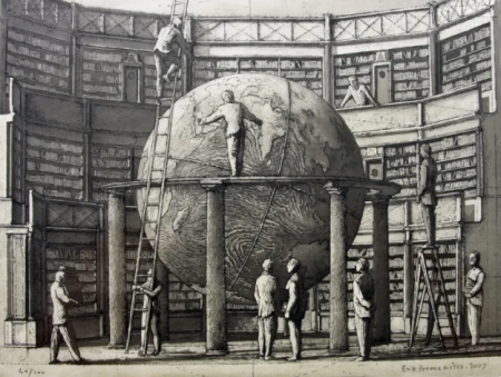 Água-Forte E Água-Tinta Desmazières - Theatre de Geographie