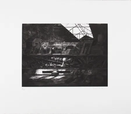 Água-Forte Deyrail - Locomotive