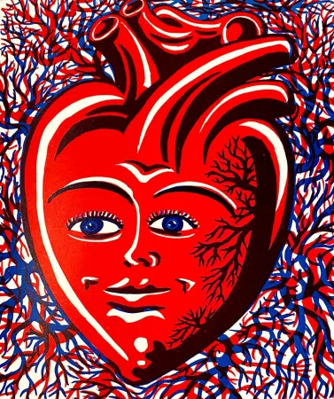 Litografia Di Rosa - Corps amoureux