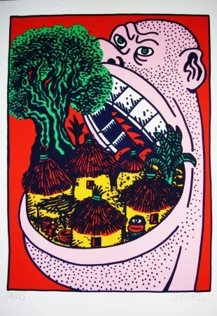 Serigrafia Di Rosa - Pour le peuple africain