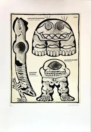 Gravura Di Rosa - Squelette de Raymond