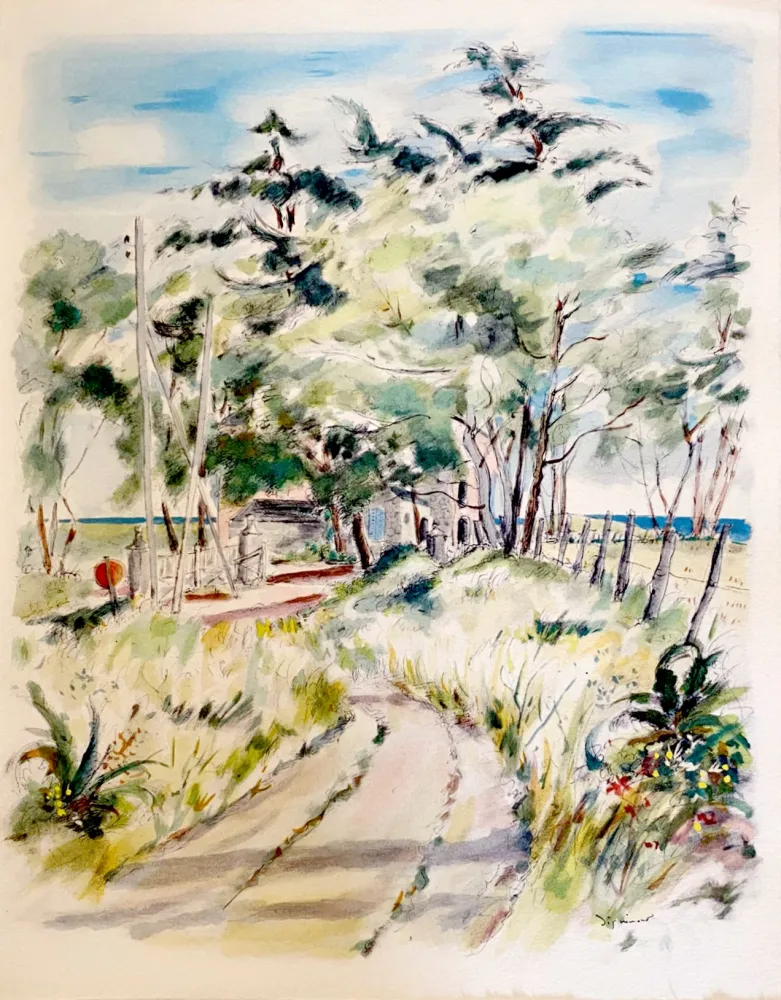 Litografia Dignimont - La villa Graveslenne