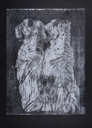 Xilogravura Dine - Double Venus Woodcut II
