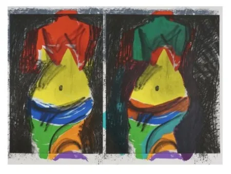 Litografia Dine - Green Painting