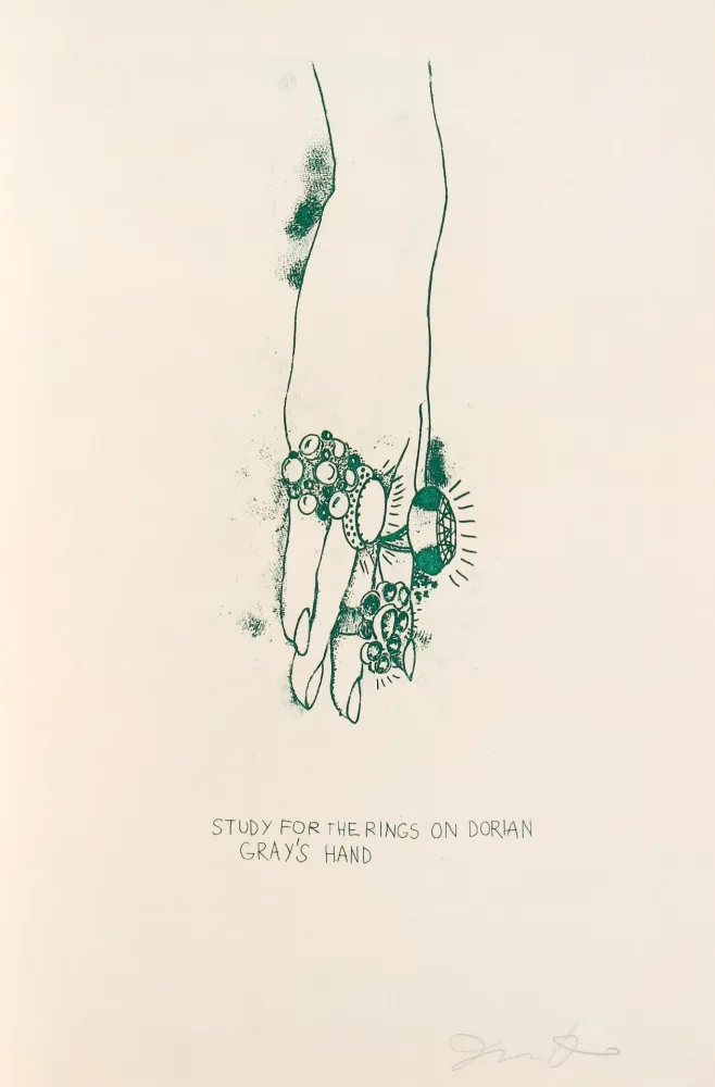 Litografia Dine - Study for the Rings on Dorian Gray's Hand