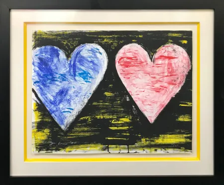 Litografia Dine - TWO HEARTS AT SUNSET