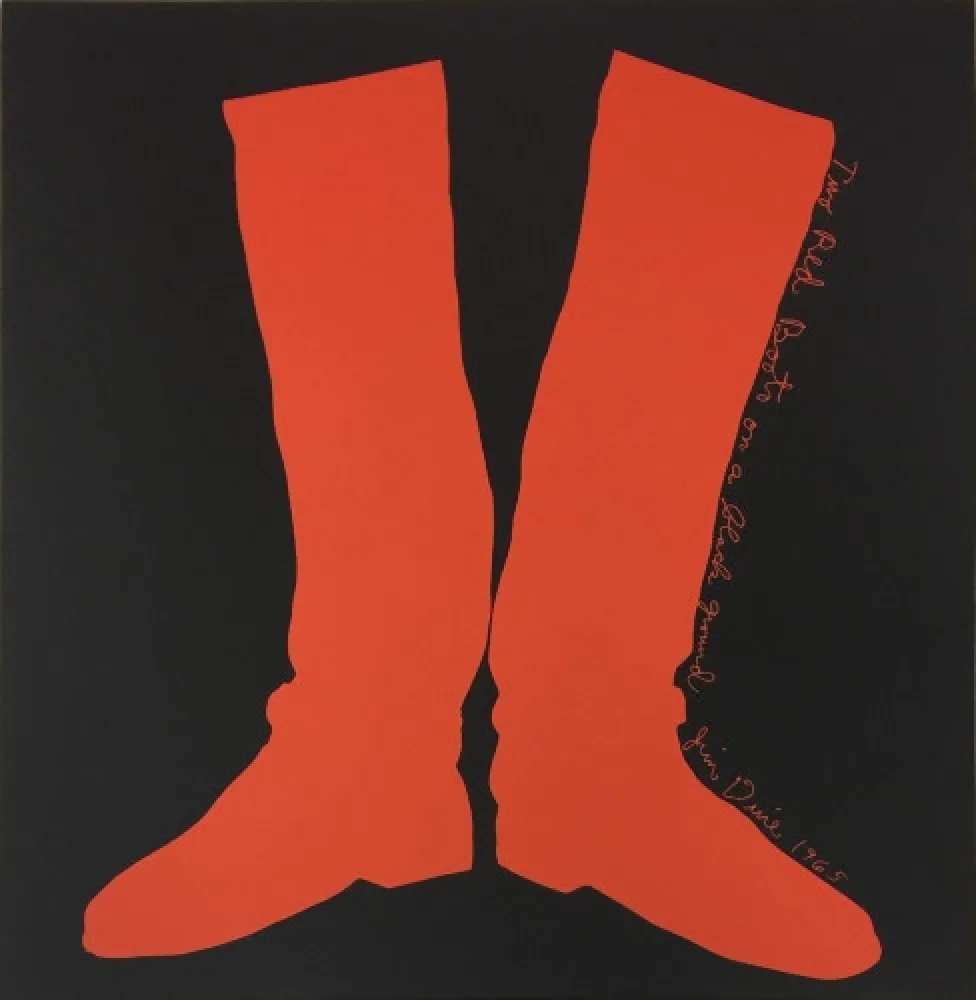 Múltiplo Dine - Two Red Boots on a Black Ground,