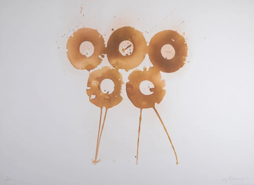 Litografia Dokoupil - Golden Rings