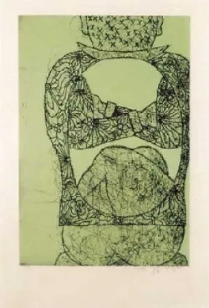 Água-Forte E Água-Tinta Dokoupil - Hommage à Tapies