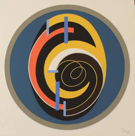 Litografia Domela - RELIEF N.169 - EXACTA FROM CONSTRUCTIVISM TO SYSTEMATIC ART 1918-1985