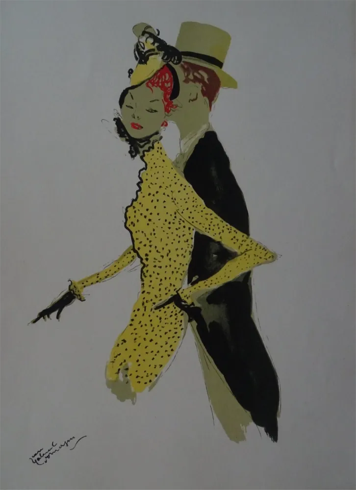 Litografia Domergue - La Parisienne: Arlette