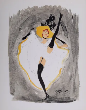 Litografia Domergue - La Parisienne : French Cancan, 1956