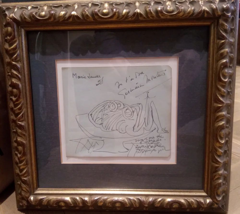 Sem Técnica Dominguez - Dibujo con dedicatoria a Marie Laure de Noailles