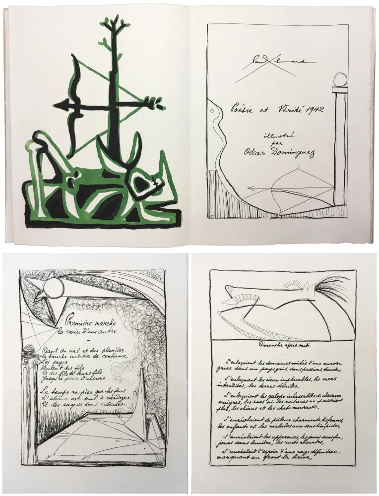 Livro Ilustrado Dominguez - Paul Éluard : POÉSIE ET VÉRITÉ 1942. 31 gravures originales (1947).