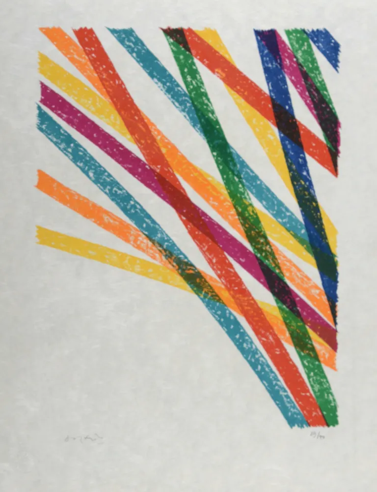 Litografia Dorazio - Composition (#D), 1976 - Hand-signed