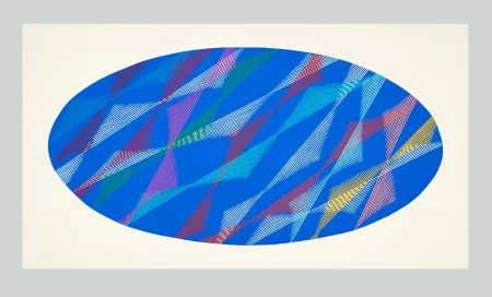 Serigrafia Dorazio - Ellisse blu