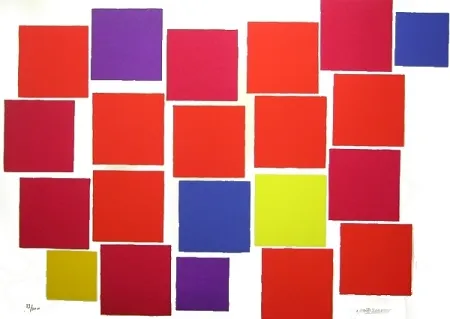 Litografia Dorazio - Senza titolo