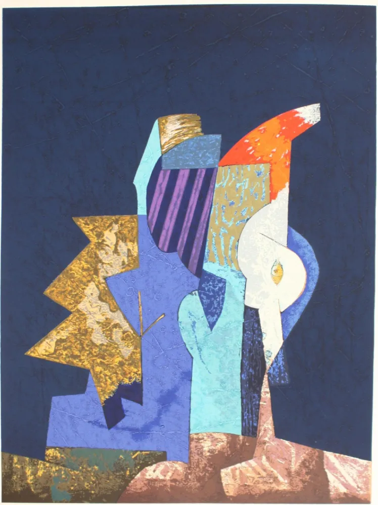 Serigrafia Dova  - FIGURE NELLA NOTTE