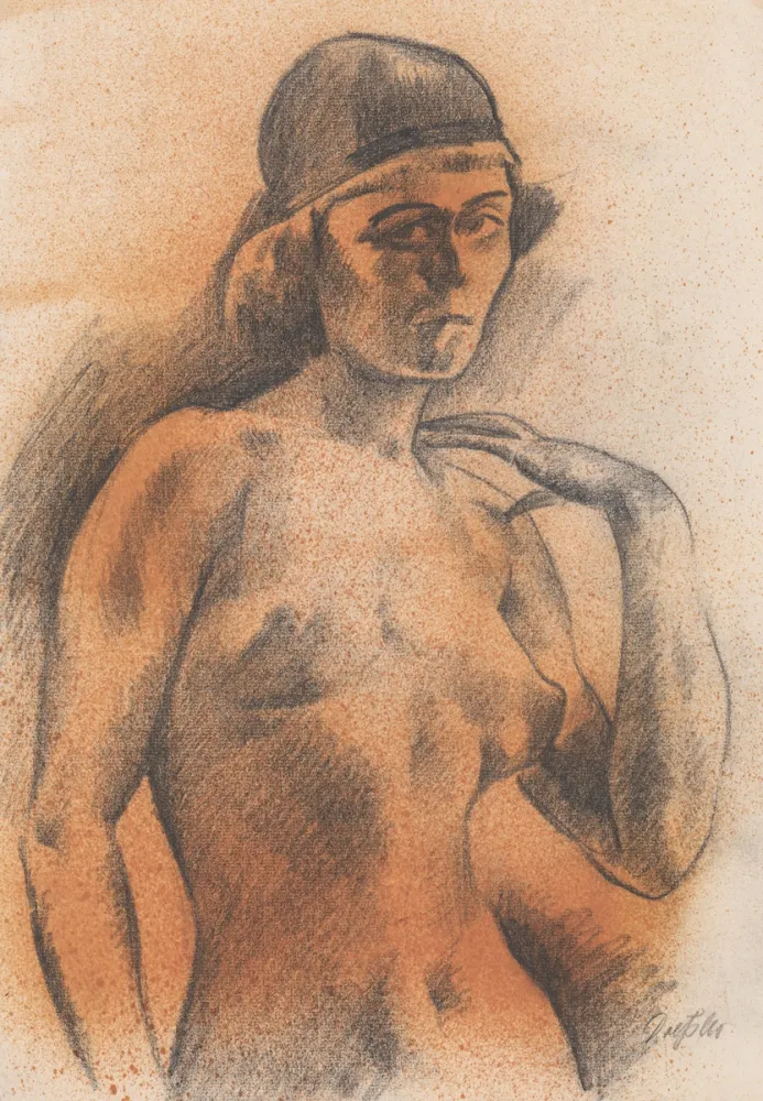 Sem Técnica Dressler - Weiblicher Akt mit Kopfbedeckung