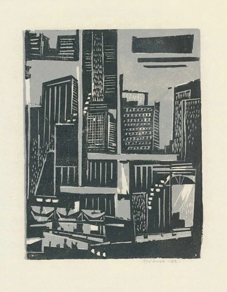 Xilogravura Drewes - New York